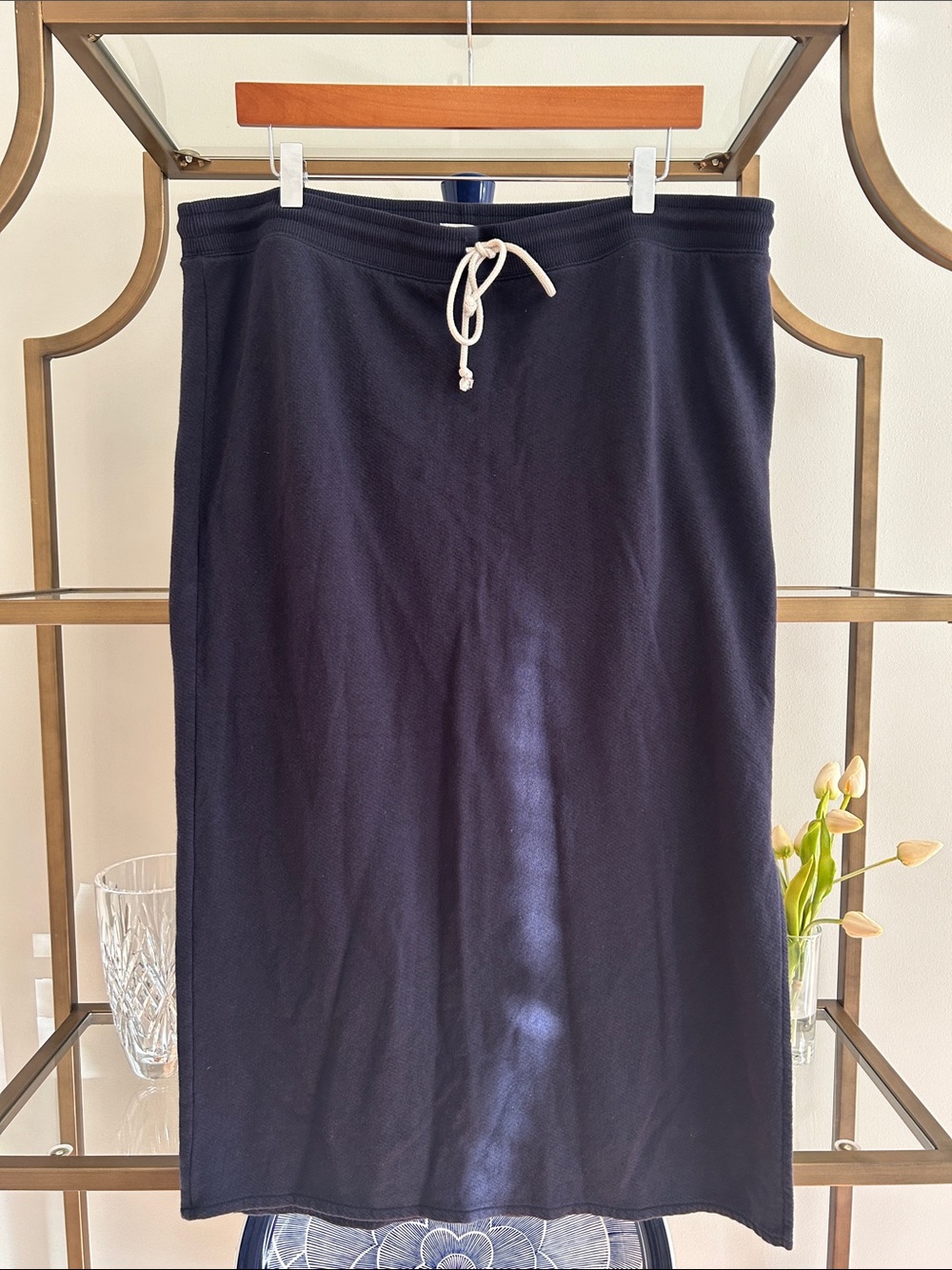 Universal Thread Navy Midi Drawstring Knit Skirt